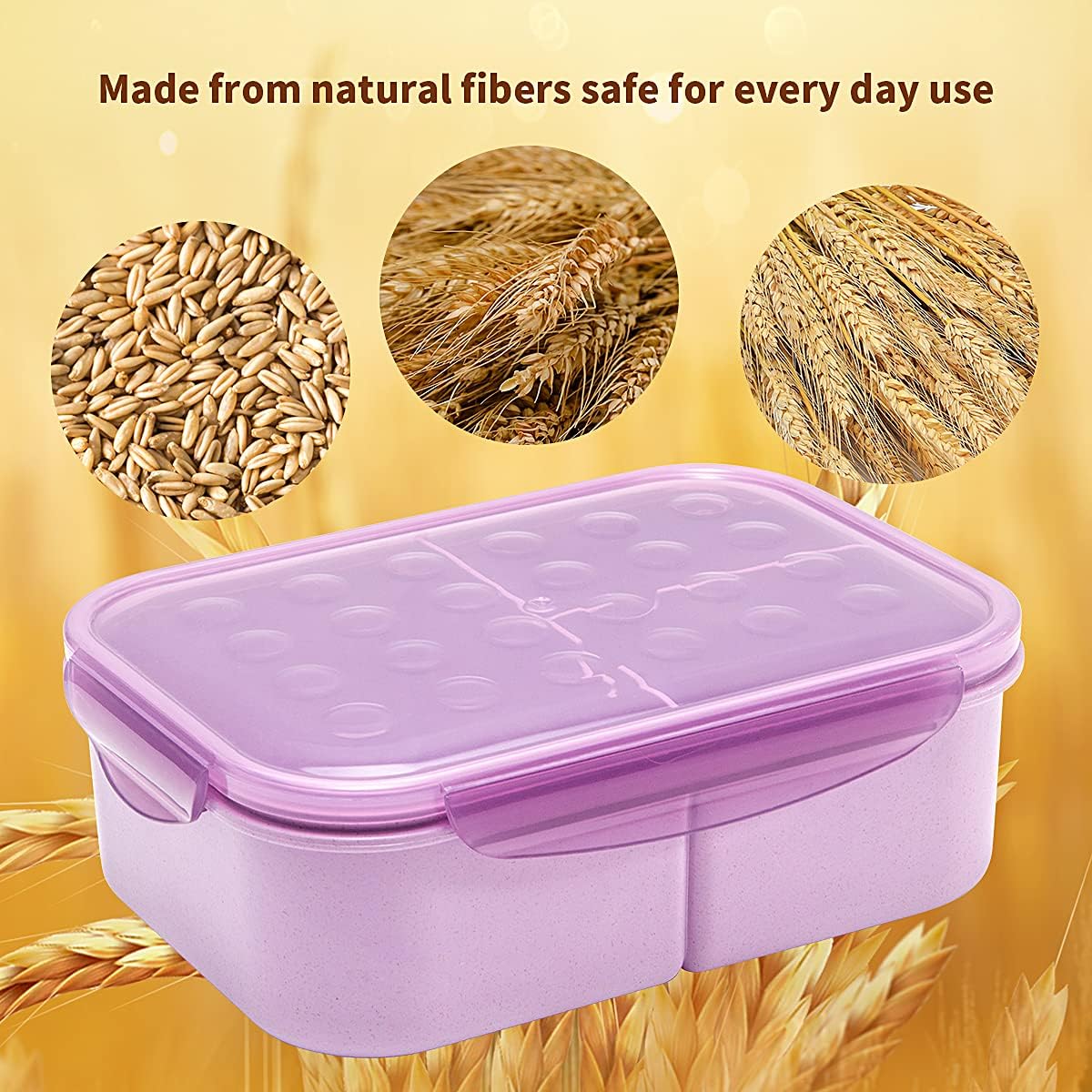 MISS BIG® Bento Box,Bento Box Adult,Lunch Box,Leak Proof Lunch Containers,No BPAs and No Chemical Dyes Bento Lunch Box,Dishwasher and Microwave Safe Lunch Containers for Adults(1900ml Gray)
