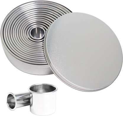 Alimat PluS Round Biscuit Cutter Set, Circle Cookie Cutters