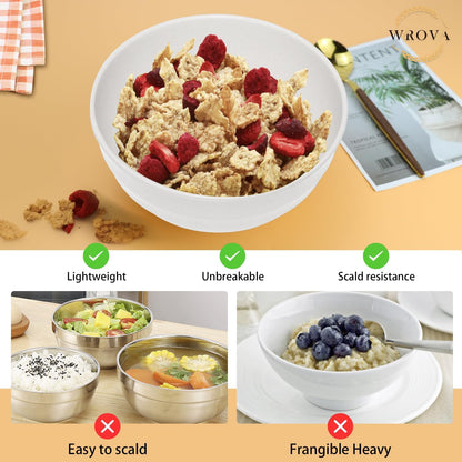 Wheat Straw Bowl Sets,8 PCS Unbreakable Cereal Bowl 26 OZ,Microwave and Dishwasher Safe Bowls,Bowl Sets for Camping and Picnic BPA Free Colorful Salad Bowls for Serving Soup,Oatmeal and Fruit Etc…