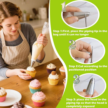 Suuker 1M Piping Tips Set, Large Star Cake Decorating Tips