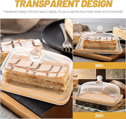 GANAZONO Cake Stand with Dome Cover Transparent Display for Desserts Cupcake Holder for Parties Weddings Picnics Glass Dome Cake Display Stand with Lid