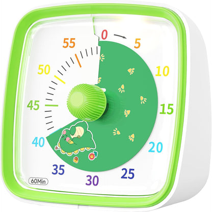 Yunbaoit Visual Timer with Night Light, 60 Minute Countdown, Light Blue