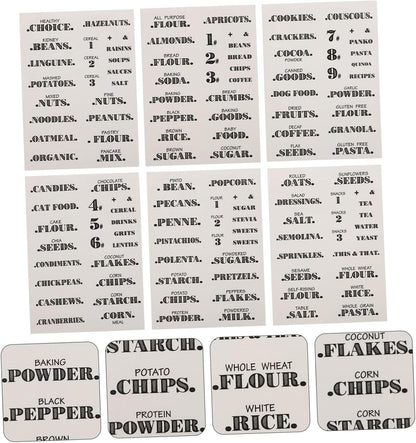 Lurrose 132-Piece Waterproof Food Organizer Labels Date Stickers for Food Storage for Fridge Pantry Use