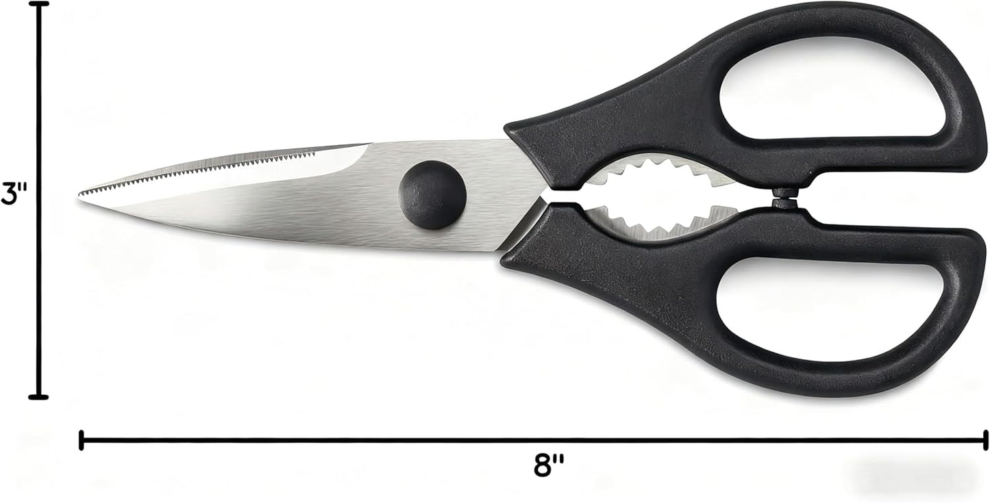 Kitchen Shears All Purpose, Heavy Duty Stainless Steel that Come Apart Kitchen Scissors, Durable Cooking Shears with Soft Grip Comfort Handle, Dishwasher Safe, 8 Inch