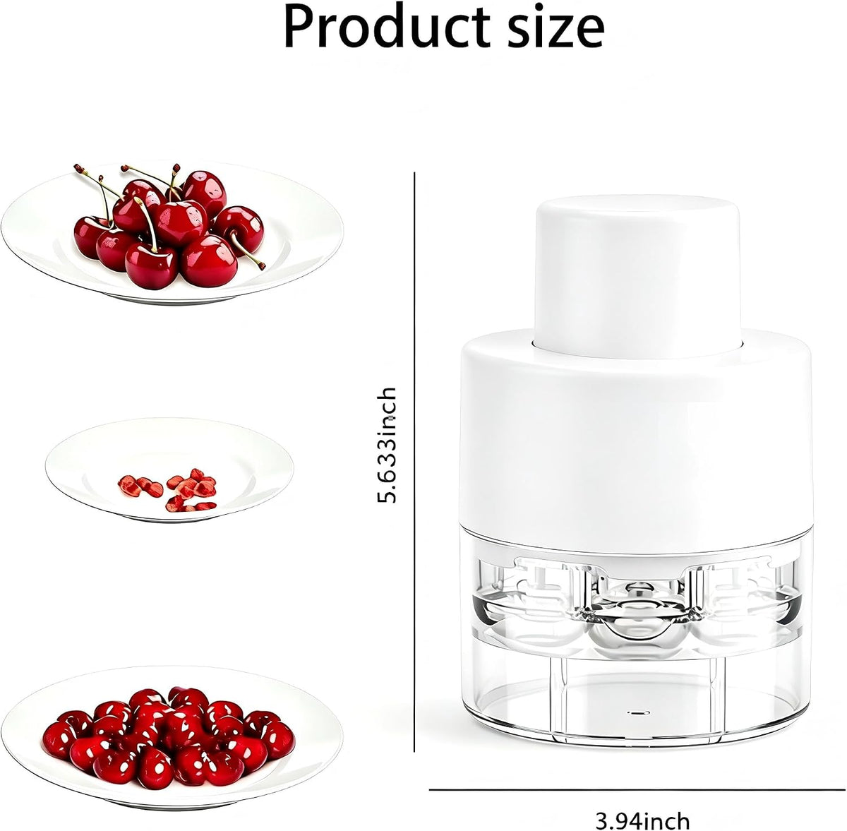 Cherry Pitter - Olive And Other Fruit Tools, Cherry Pitter With a Space-Saving Lock(BLACK)