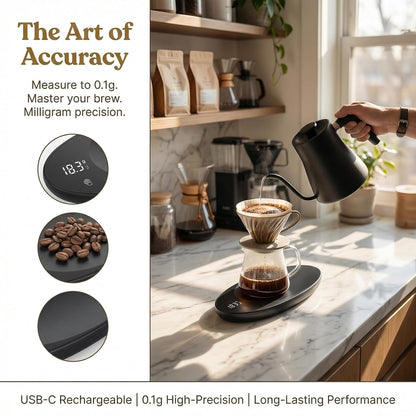 0.1g Rechargeable Portable Tea Scale - Coffee & Loose Leaf