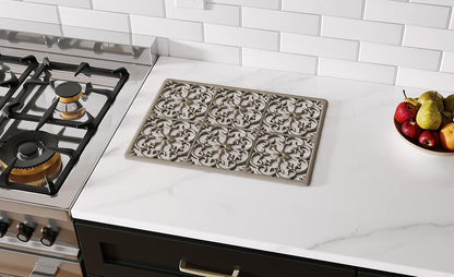 GASARÉ, Extra Large, Thick, Silicone Trivet for Hot Dishes, Pots, and Pans, Heat Resistant Mat for Countertop, Hot Pad for Kitchen, Easy to Clean, 16 x 12 x 3/8 Inches, White