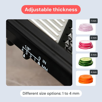 Fullstar 2-in-1 Handheld Mandoline Slicer for Kitchen - 4 Thickness Settings Vegetable Food Onion Slicer, Julienne Blade, Stainless Steel Guard, Easy to Use, Sharp Blades, Veggie Slicer & Fruit Cutter
