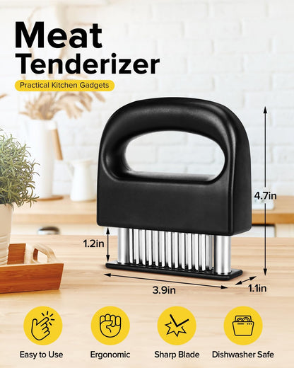 Meat Tenderizer Tool with 48 Stainless Steel Ultra Sharp Blades