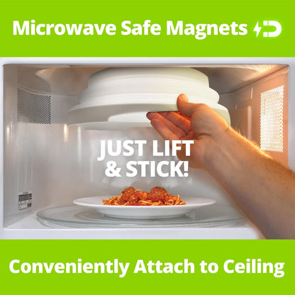 HOVER COVER Magnetic Microwave Splatter Cover - 12-Inch Collapsible - Gray