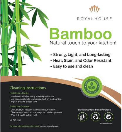 RoyalHouse Large Premium Natural Bamboo Bread Cutting Board