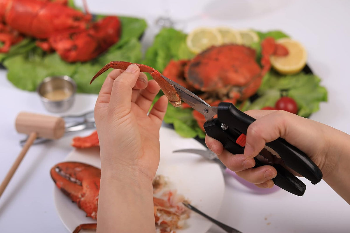 6 Pack Seafood cracker/scissors,crab cracker,seafood Picks/Forks