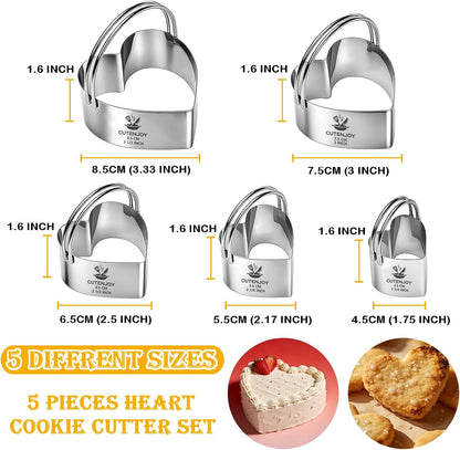Round Cookie Cutters (2, 3, 3.5, 4, 5, 6 Inch) Biscuit Cutter Set