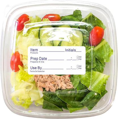 Hybsk 500pcs Freezer Labels for Food Storage Removable FIFO Use By Food Preparation Stickers Prep Date 1 x 2 Inch Labels (Red)
