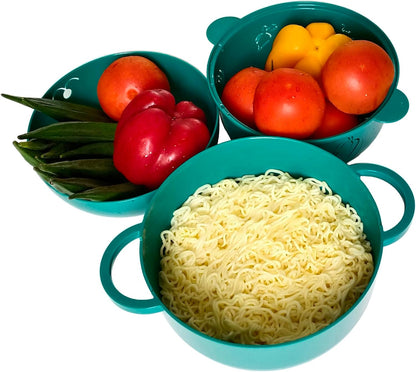 68OZ Microwave Ramen Bowl, Noodle Cooker, Steamer, Removable Strainer