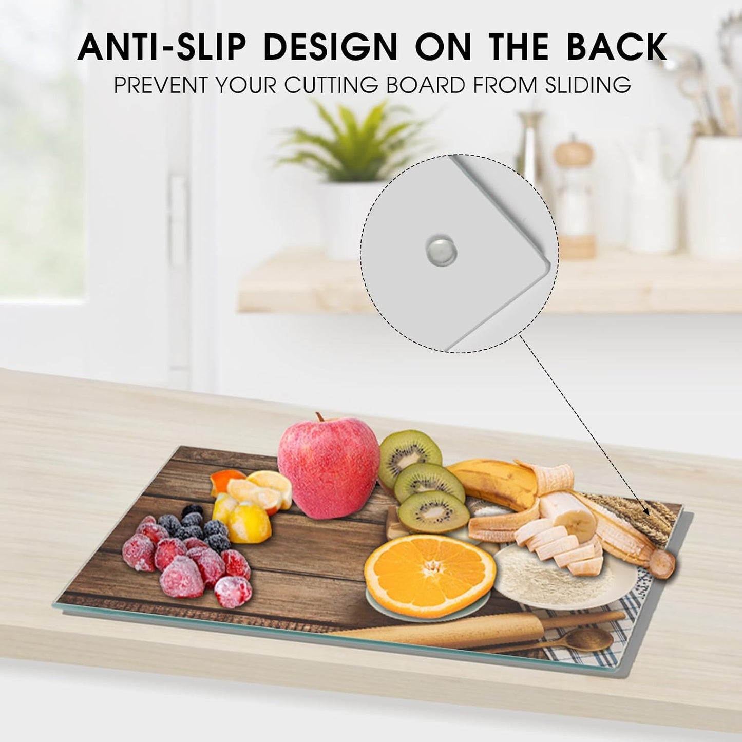 JAMBALAY Tempered Glass Cutting Boards for Kitchen, Gold 12"x8" & 16"x12" Glass Cutting Board Set with Marble Design, With Non Slip Foot, Shatter and Heat Resistant, Dishwasher Safe