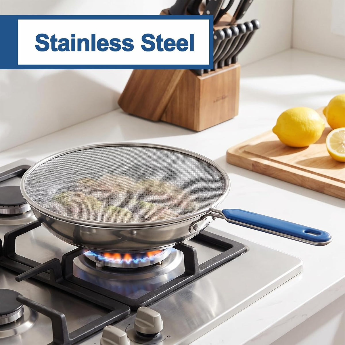 2 Pack Splatter Screen for Frying Pan, 8 InGrease Splatter Screen