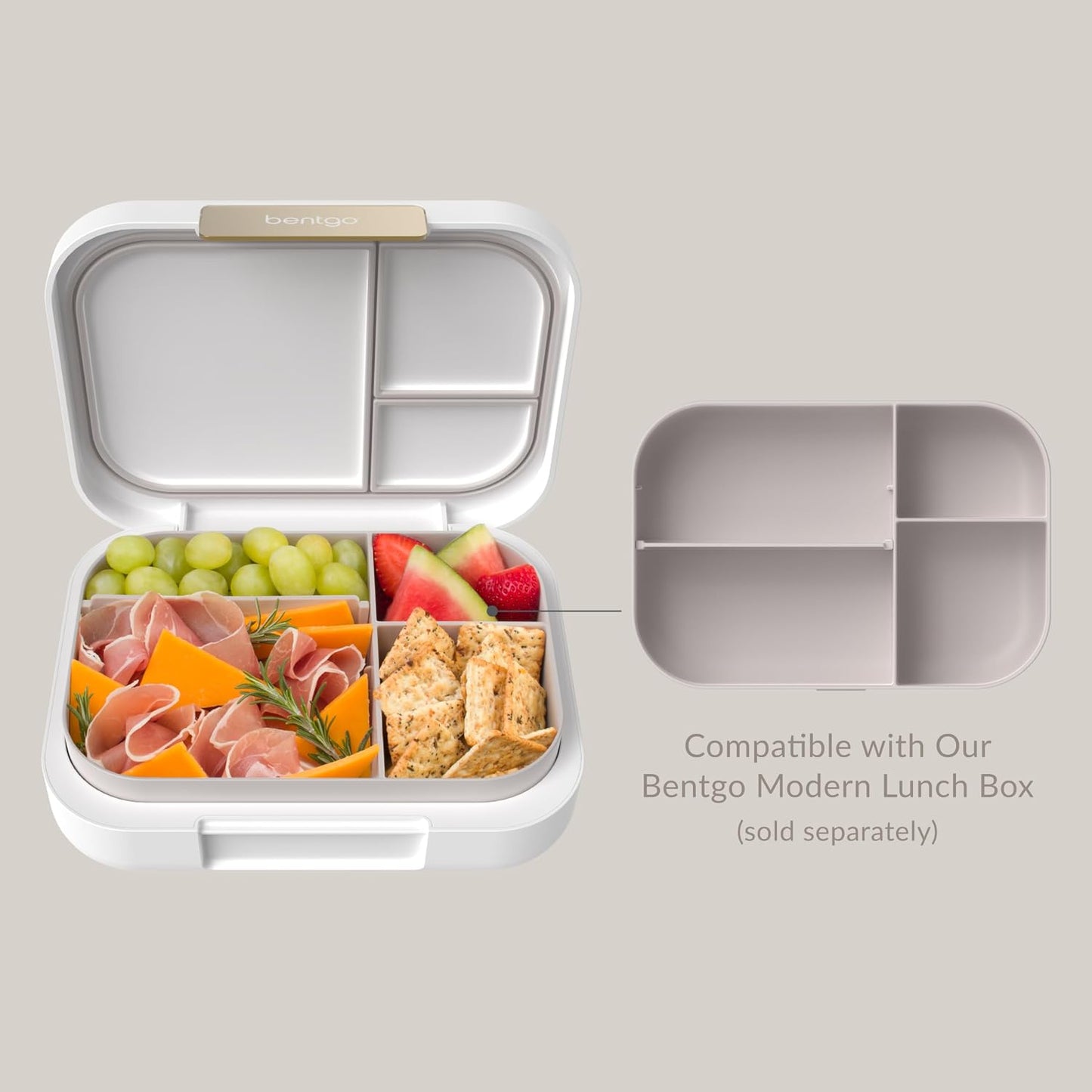 Bentgo® Modern Tray with Matte Lid - Reusable, BPA-Free, Meal Prep Containers for Adults with Removable Divider - 3 or 4 Compartments for Healthy Portioned Meals At Home & On the Go (Navy)
