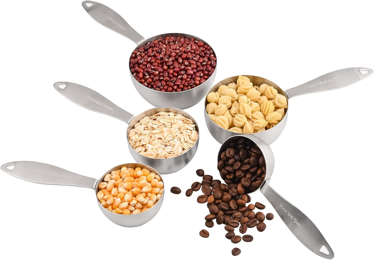 Measuring Cups and Spoons Set, 12 Pieces Stainless Steel Measuring Cup Set, Metal Copper Measuring Cups Spoons, Dry & Liquid Kitchen Measure Cup Spoon & Leveler & Measure Equivalents