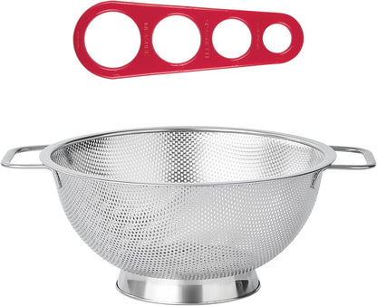 Fox Run Large 3 Quart Stainless Steel Colander and Spaghetti Portioner Set