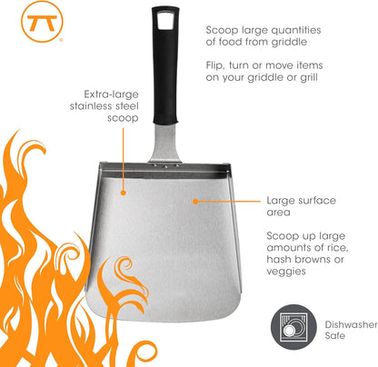 Outset Griddle Scraper and Cleaner, Stainless Steel Griddle Cleaner