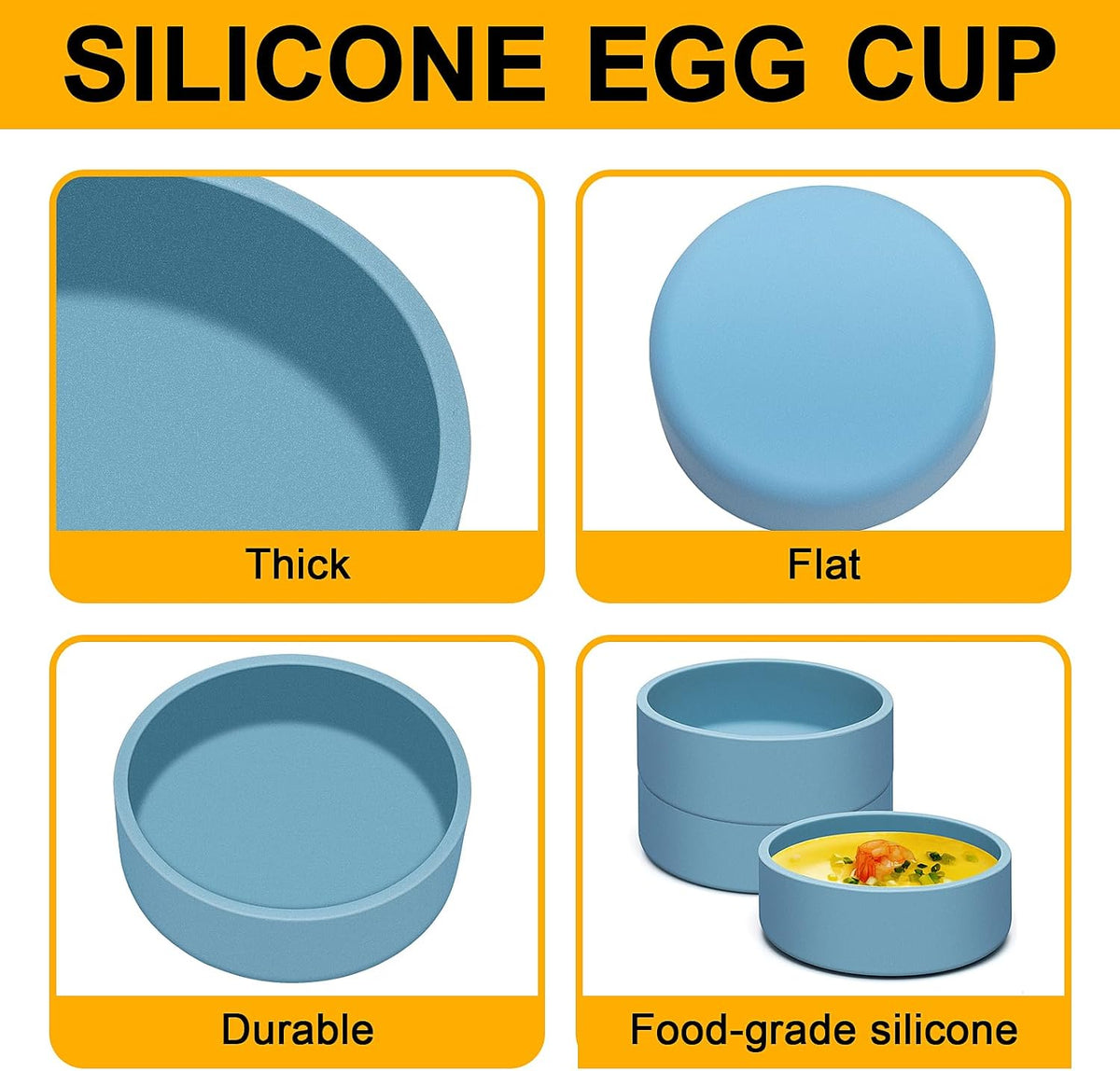 Egg Poacher Set of 3, Silicone Egg Poaching Cups with Lids for Microwave Egg Cooking, Toaster Oven Air Fryer Egg Mold Nonstick Poached Egg Maker