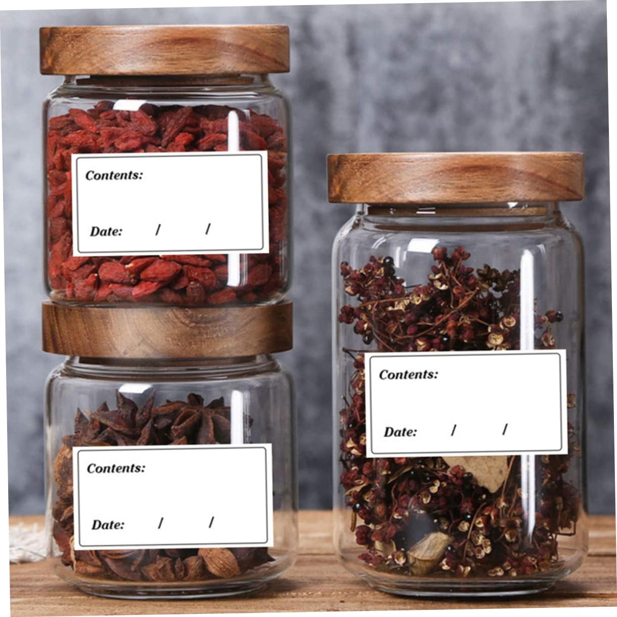 400pcs Removable Food Date Labels Waterproof PVC Freezer Stickers for Refrigerator Food Storage Self-Adhesive Labels for Meal Prep and Organization