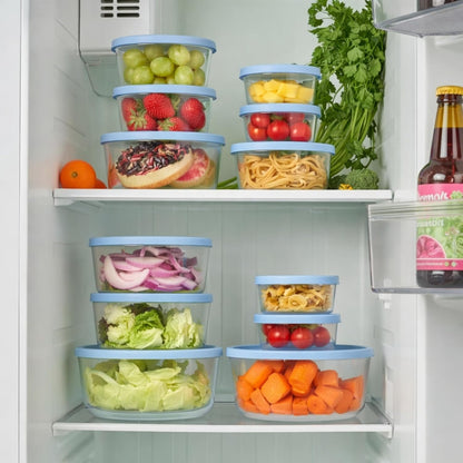 6-Piece Glass Food Storage Containers Set (3 Containers + 3 BPA-Free Lids) | 2-Cup, Leakproof | Microwave, Freezer, Oven & Dishwasher Safe | Ideal for Meal Prep & Pantry Organization, Pistachio