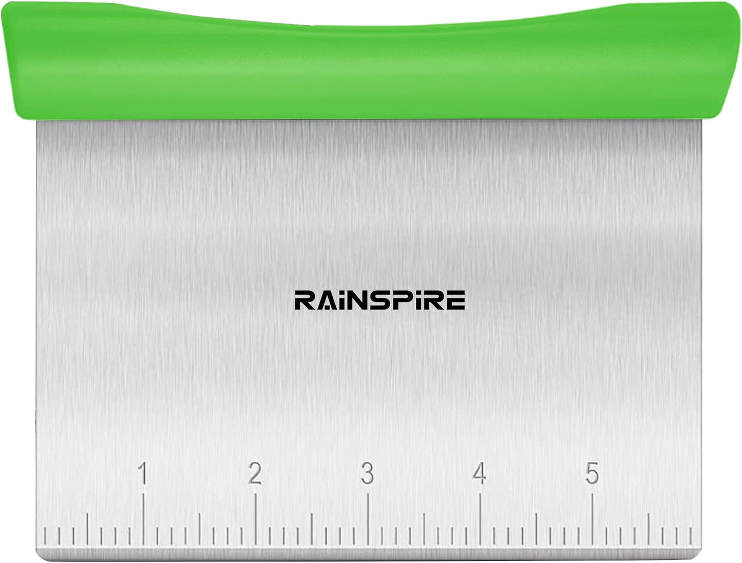 Rainspire Bench Scraper, Stainless Steel Dough Scraper, Pastry Scraper, Pizza and Dough Cutter Multi-Purpose Scraper/Chopper, Pizza Cutter Food Chopper Baking Supplies Kitchen Gadgets, Black