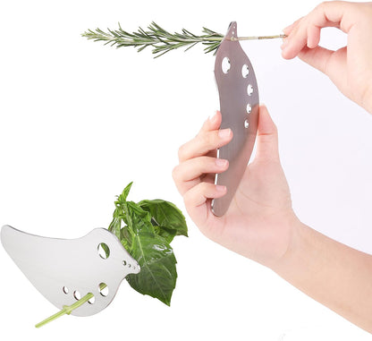 Herb Stripper Tool – Stainless Steel Kale Stripper Tool Stem & Leaf Remover with Handle for Chard and Collard Greens