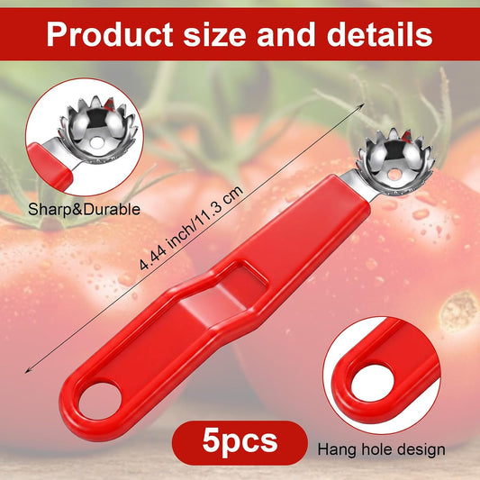 5Pcs Tomato Corer Tool Huller Stem Remover Kitchen Corer Tool