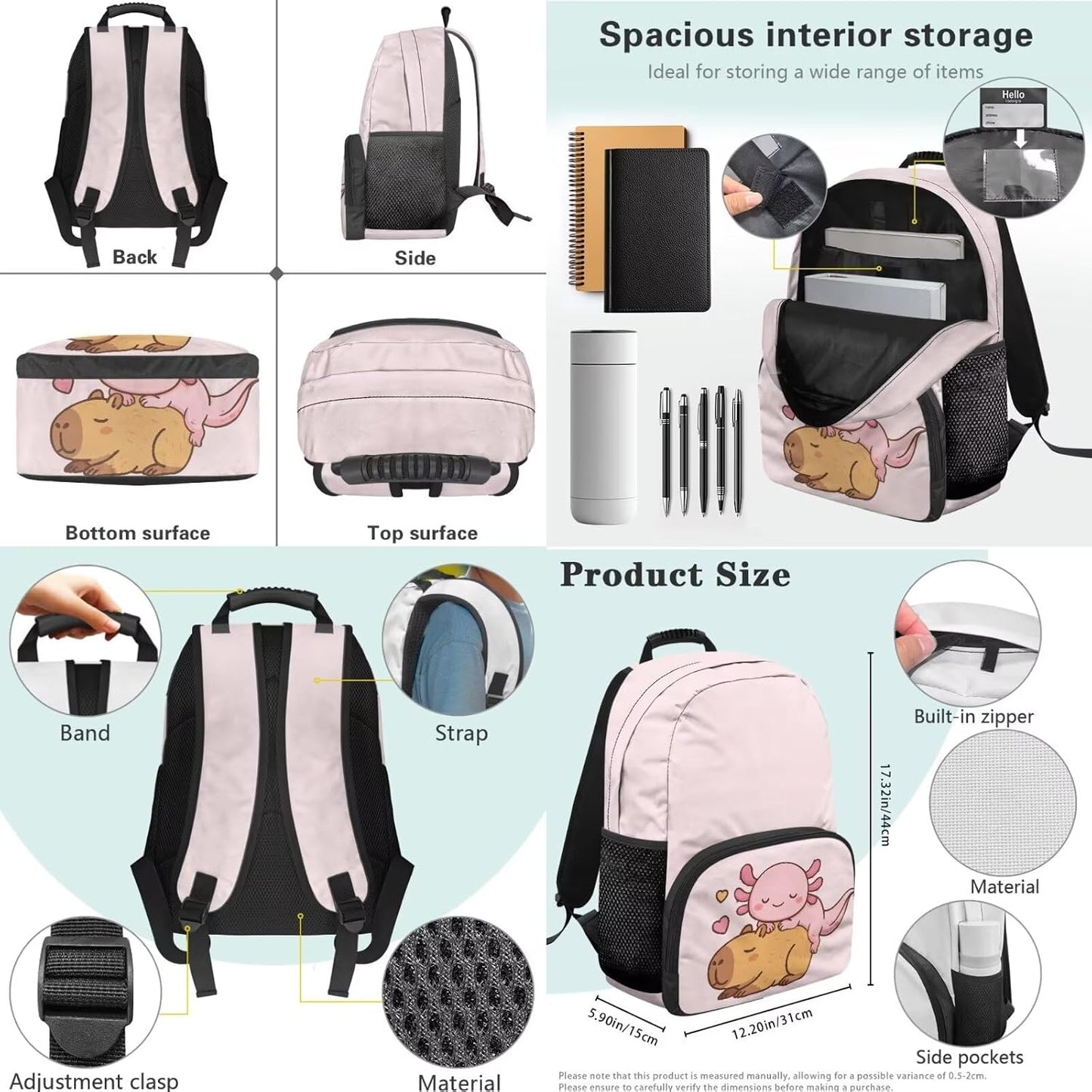 Highland Cow Backpack with Lunch Box Set for Kids Sunflower School Backpack for Girls Boys Back to School Bag Student Travel Backpacks Reusable Utensils Pen Case Water Bottle Bag 5PCS