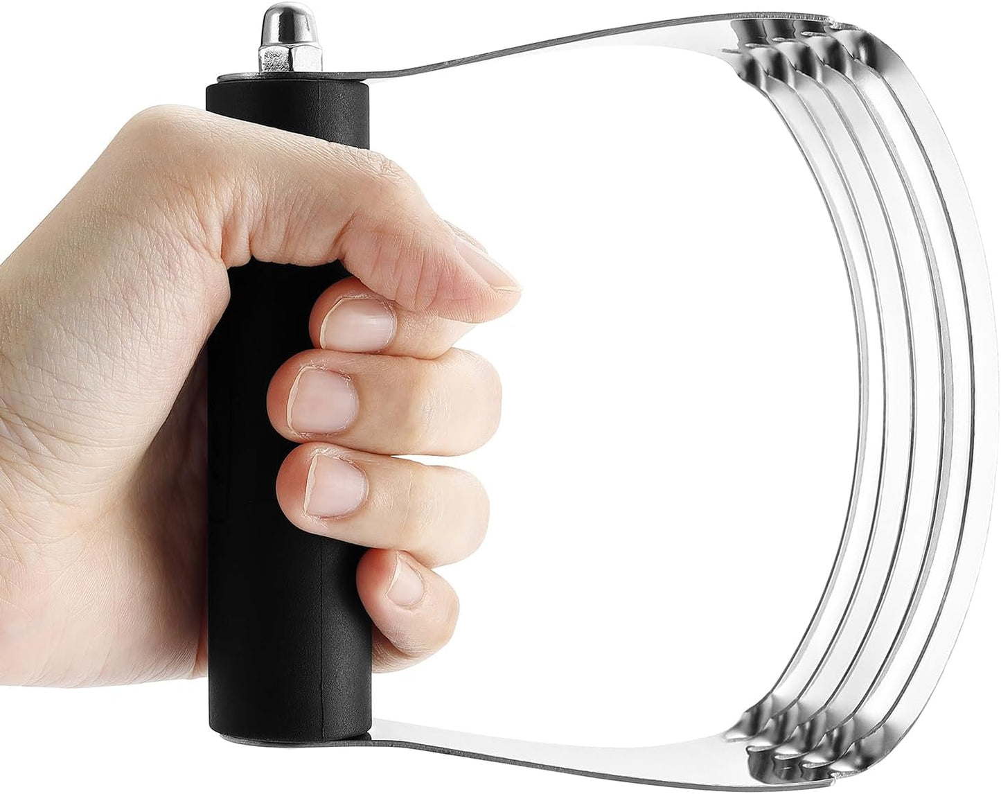 Spring Chef Dough Bench Scraper for Baking with Markings - Stainless Steel Kitchen Dough Cutter Tool with Bowl Pastry Scraper for Pizza, Bread, Pastries - Bench Knife - Dishwasher Safe - Black