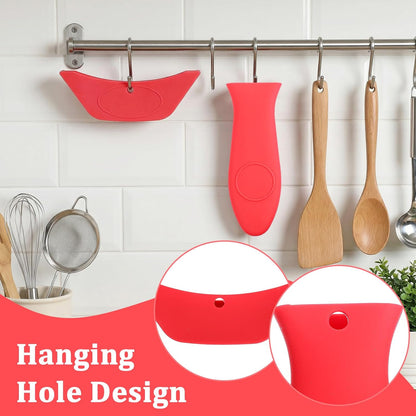 2Pcs Lodge Silicone Pan Handle Sleeve,Silicone Hot Handle Holder