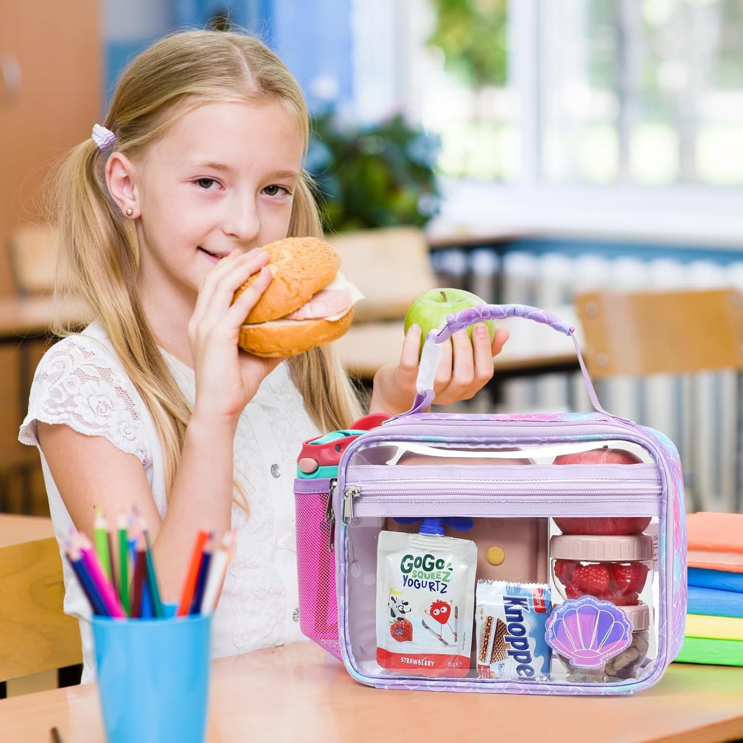 Bagseri Kids Lunch Bag Boys - Thermal Insulated Lunch Box Tote with Water Bottle Holder, Reusable Leak-Proof Kids Lunch Box for Daycare & School, Black Dinosaur (Containers Not Included)