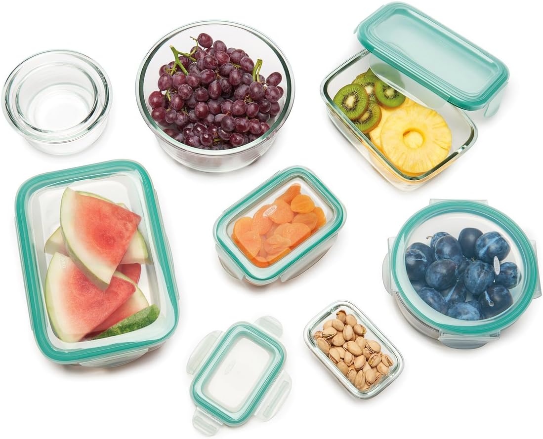 OXO Good Grips 3.5 Cup Smart Seal Airtight Glass Rectangle Food Storage Container