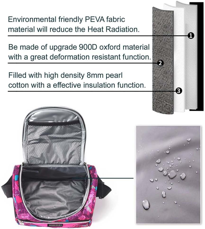 Lunch Bag for Kids Coole Lunch Box Tote for Women Girls Boys Children Student Insulated Bento Bag for School Work Picnic Outdoor Activities