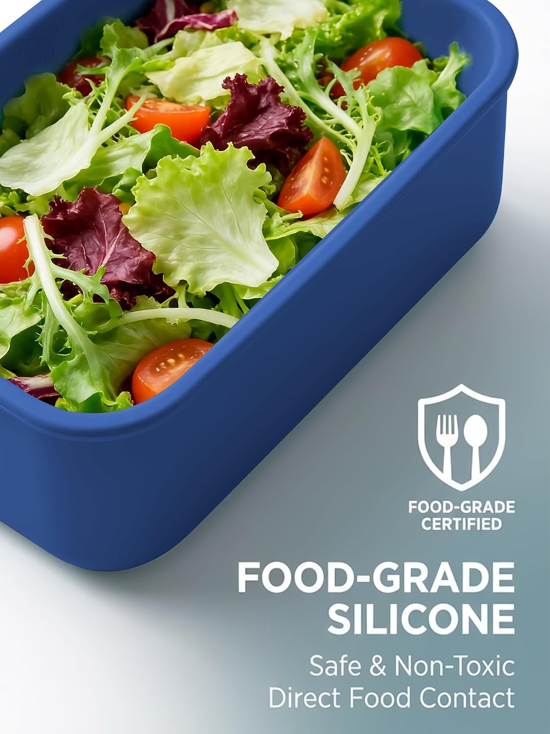 8 PCS 2 Cup Silicone Freezer Molds With Lid, Reusable Silicone Soup Freezer Tray for Meal Prep, Food Storage Containers for Freezing Sauces, Stews, Ice Cream (Blue)
