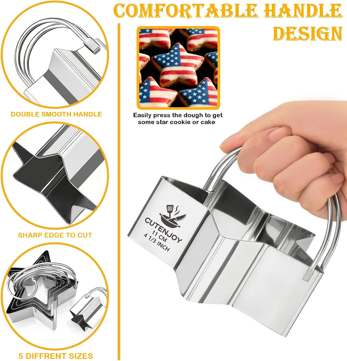 Round Cookie Cutters (2, 3, 3.5, 4, 5, 6 Inch) Biscuit Cutter Set
