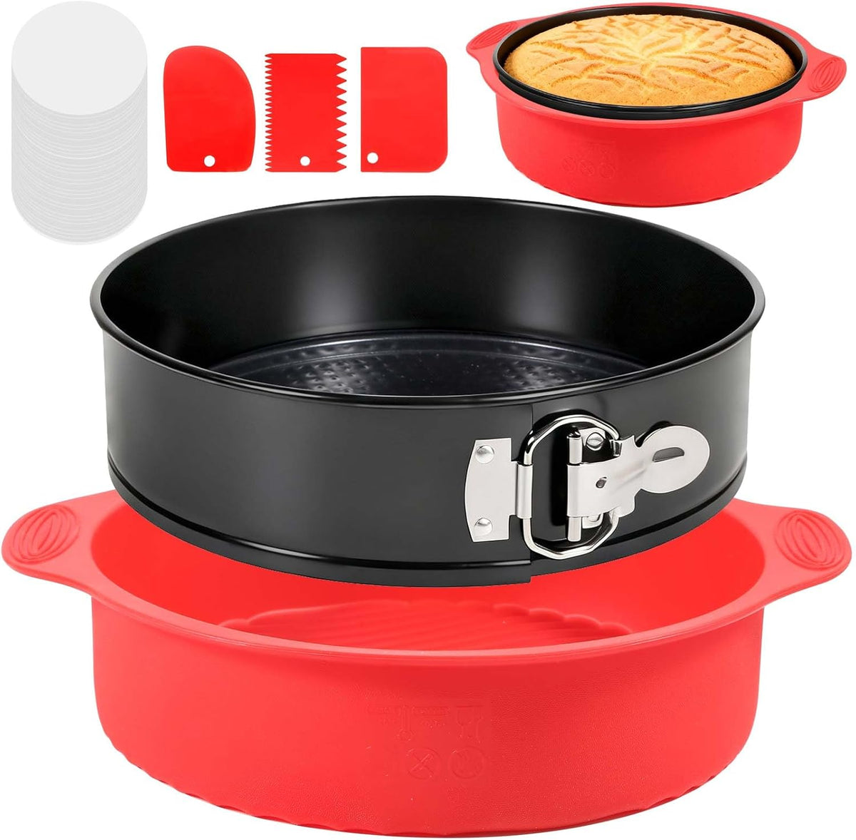 9 Inch Nonstick Springform Pan Cheesecake Pan with Removable Bottom