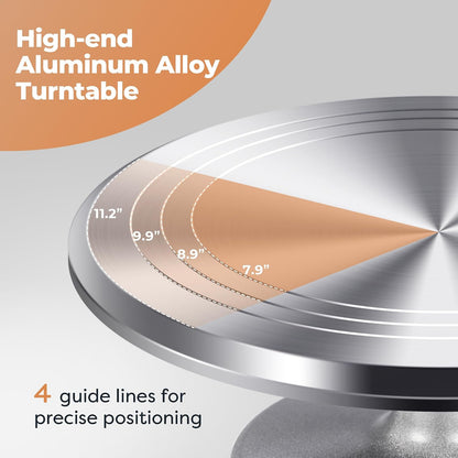 Kootek 12" Aluminum Cake Turntable Set, Rotating Cake Stand for Decorating