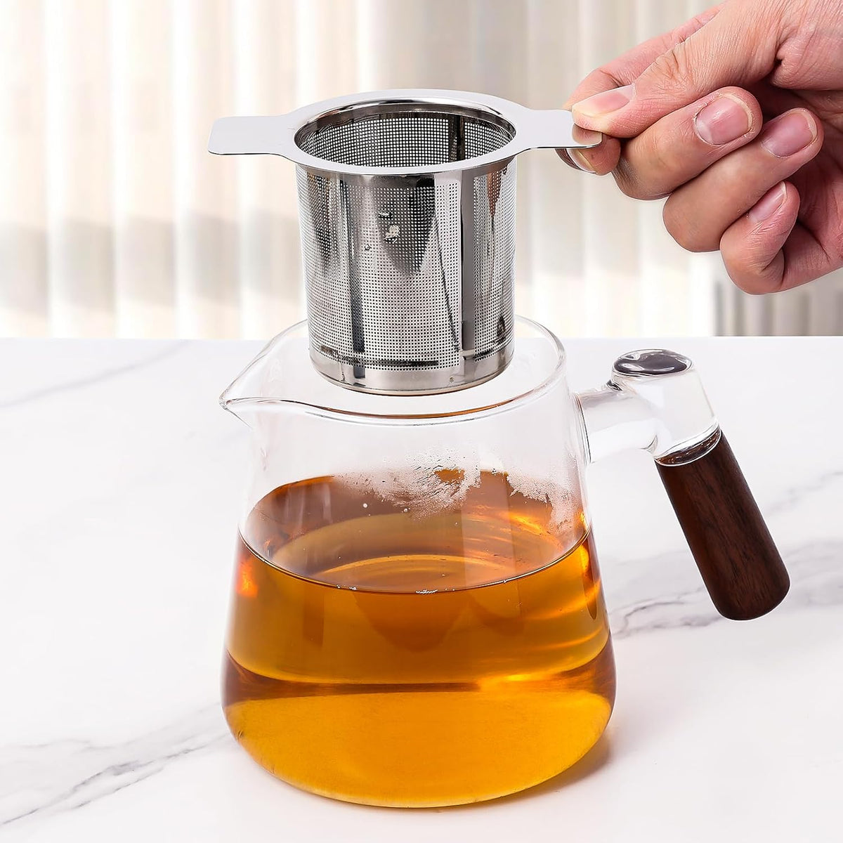 Extra Fine Mesh Tea Infuser Large Capacity Tea Strainer for Loose Leaf Tea