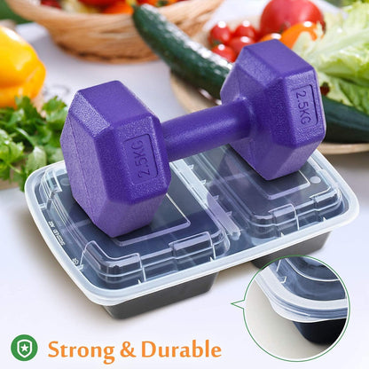 Enther Meal Prep Containers Single Lids Food Storage Bento BPA Free | Stackable | Reusable Lunch Boxes, Microwave/Dishwasher/Freezer Safe Portion Control (28 oz), 12 Pack 1 Compartment