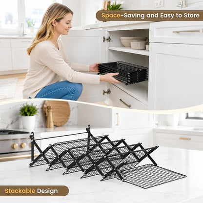 6 Tier Collapsible Cooling Rack for Baking Cookies Bread Barbecue