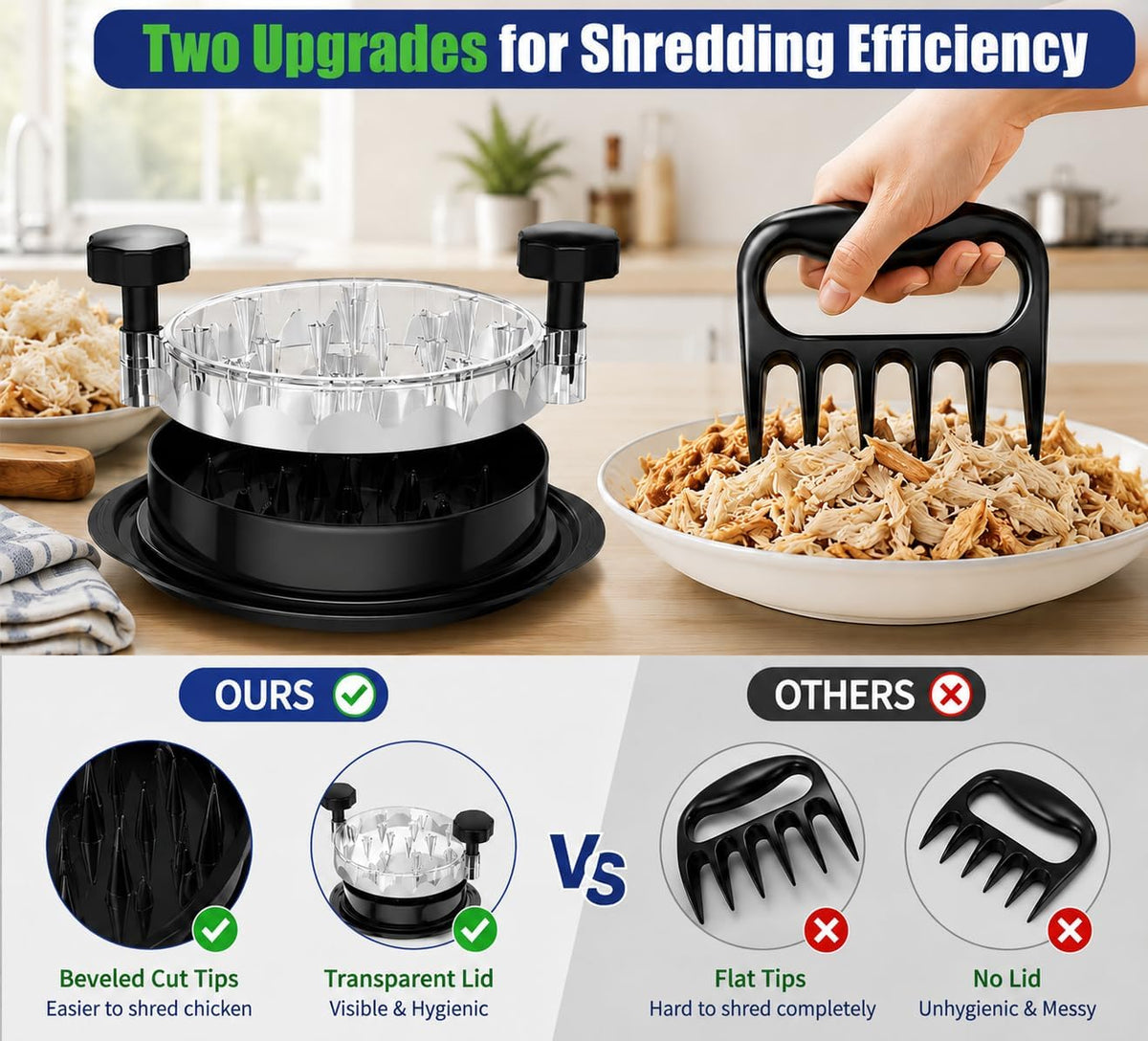 Chicken Shredder Tool Twist Large, Meat Shredder for Chicken, Meat & Beef