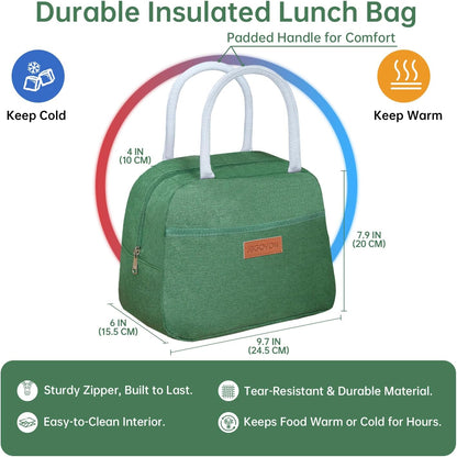 JBGOYON Bento Box and Lunch Bag Set, Leak-Proof Lunch Box for Adults and Kids with Built-in Utensils, Insulated for Work School Travel, Microwave & Dishwasher Safe, All-in-One (Purple)