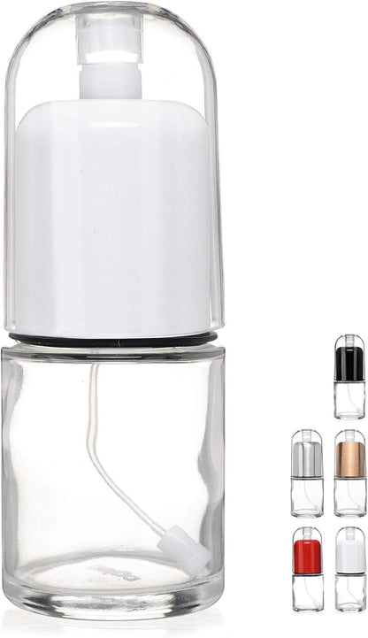 Olive Oil Sprayer and Oil Mister Elegant Glass Bottle with Clog-Free Filter & Leak Proof Top - Stainless Steel