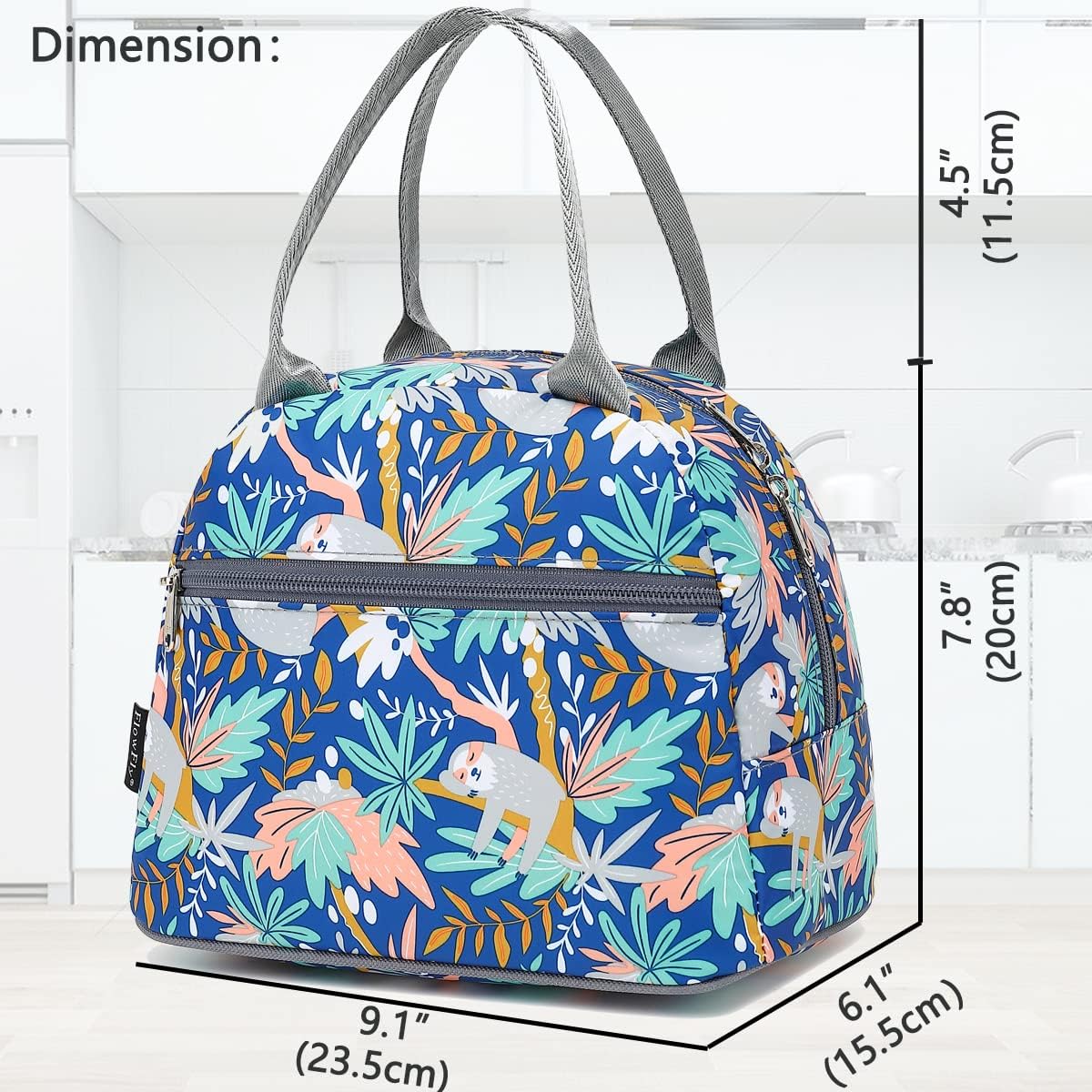 FlowFly Insulated Lunch Cooler Bag - Tote Bag Organizer for Women/Men, Black - Colors B
