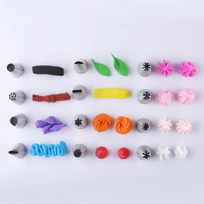 12 PCS Large Piping Tips, Stainless Steel Icing Tips Set for Cupcake Cake
