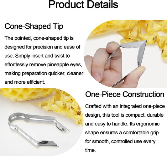 Pineapple Eye Remover Tool, Stainless Steel Pineapple Tweezers for Fruit